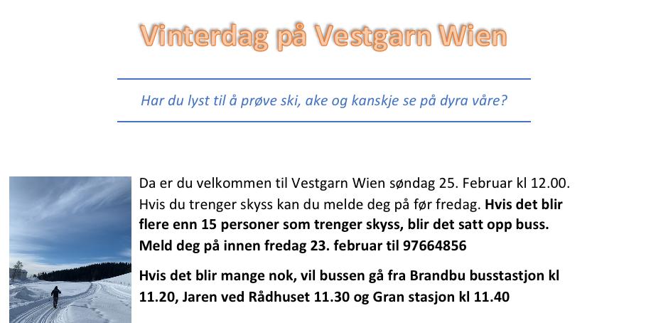 Bilde/illustrasjon for Vinterdag på Vestgarden Wien.